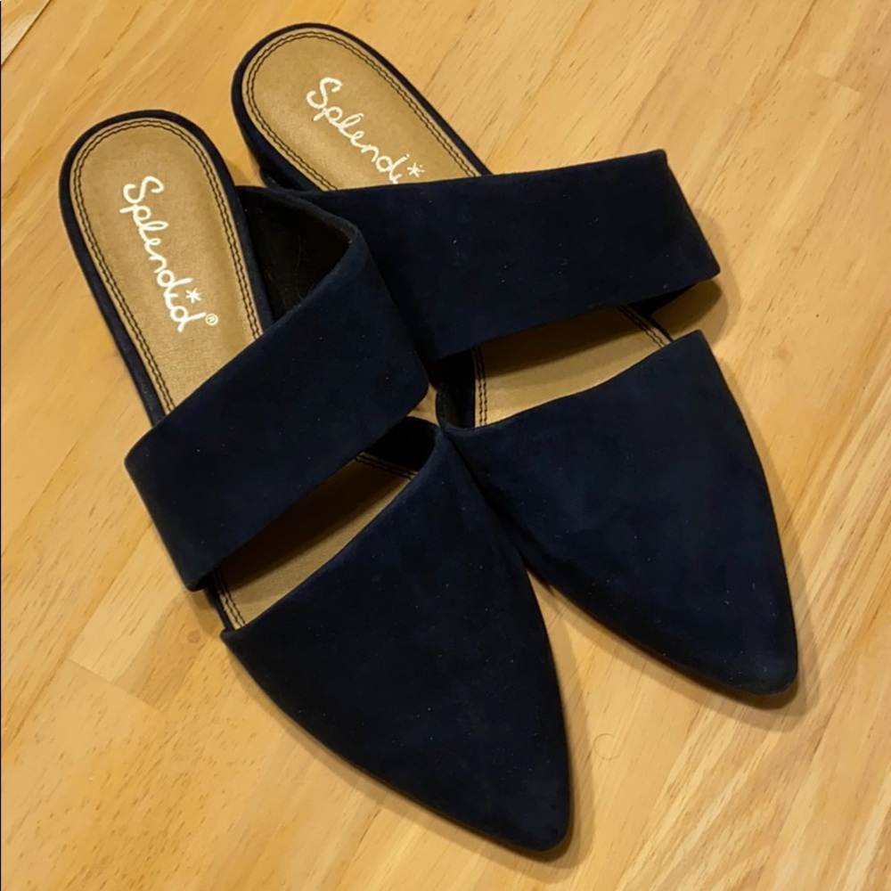 Splendid navy pointed toe flat loafer new size 11